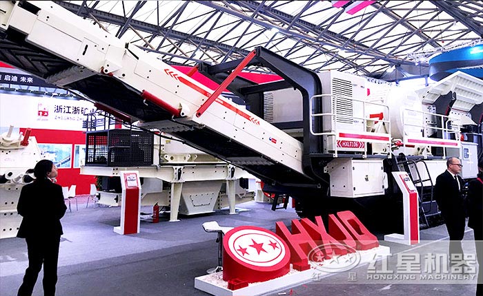 时产200吨车式流动建筑垃圾破碎站参加上海展会